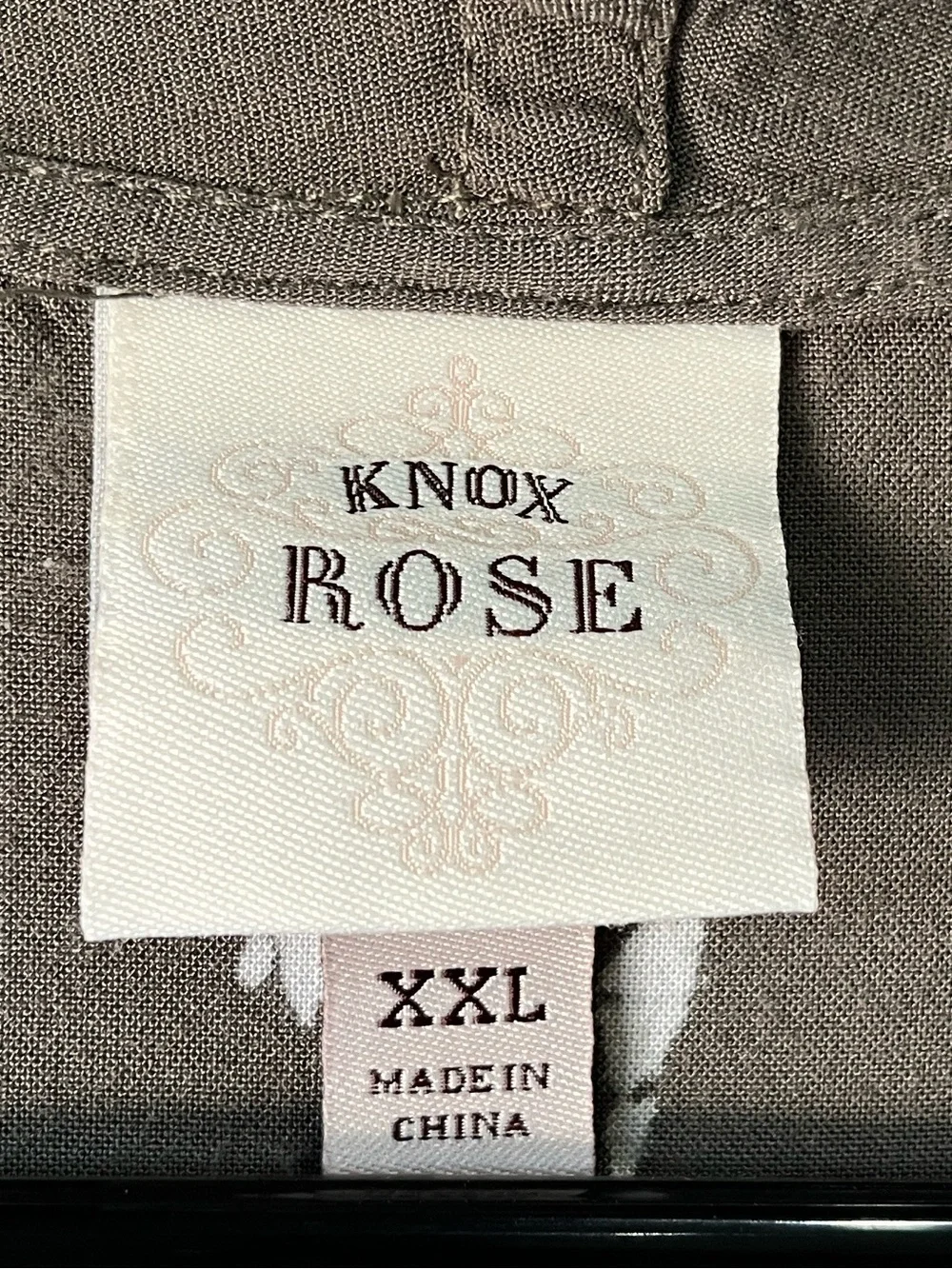 Knox Rose Olive White Fringe Open Cardigan Sz XXL Boho Flowy Fringe Chic